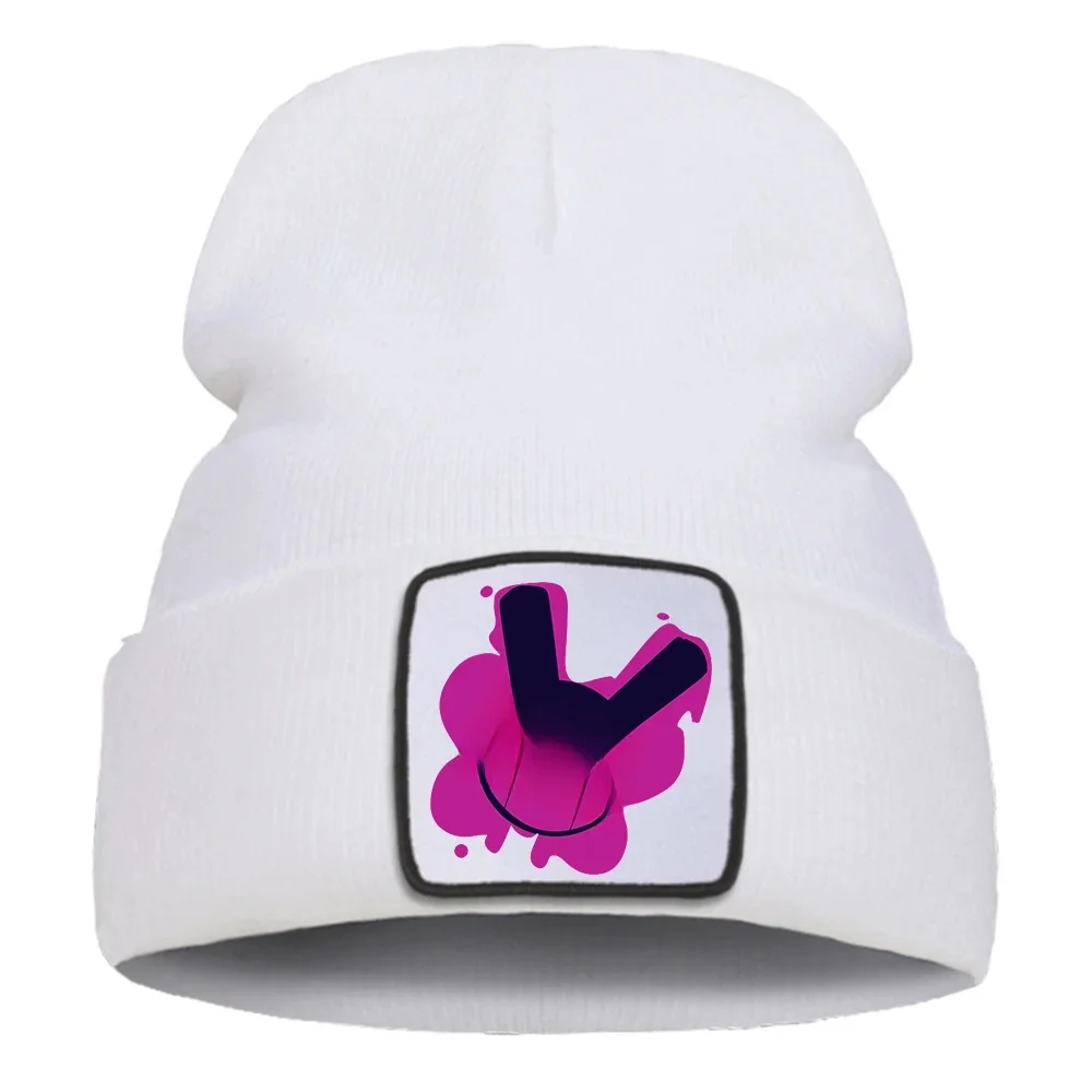 Zabawny królik z uroczym nadrukiem Punk Hat Modne zimowe czapki z dzianiny Street Style Beanie Hats Cotton Material Men Cap — zdjęcie 2