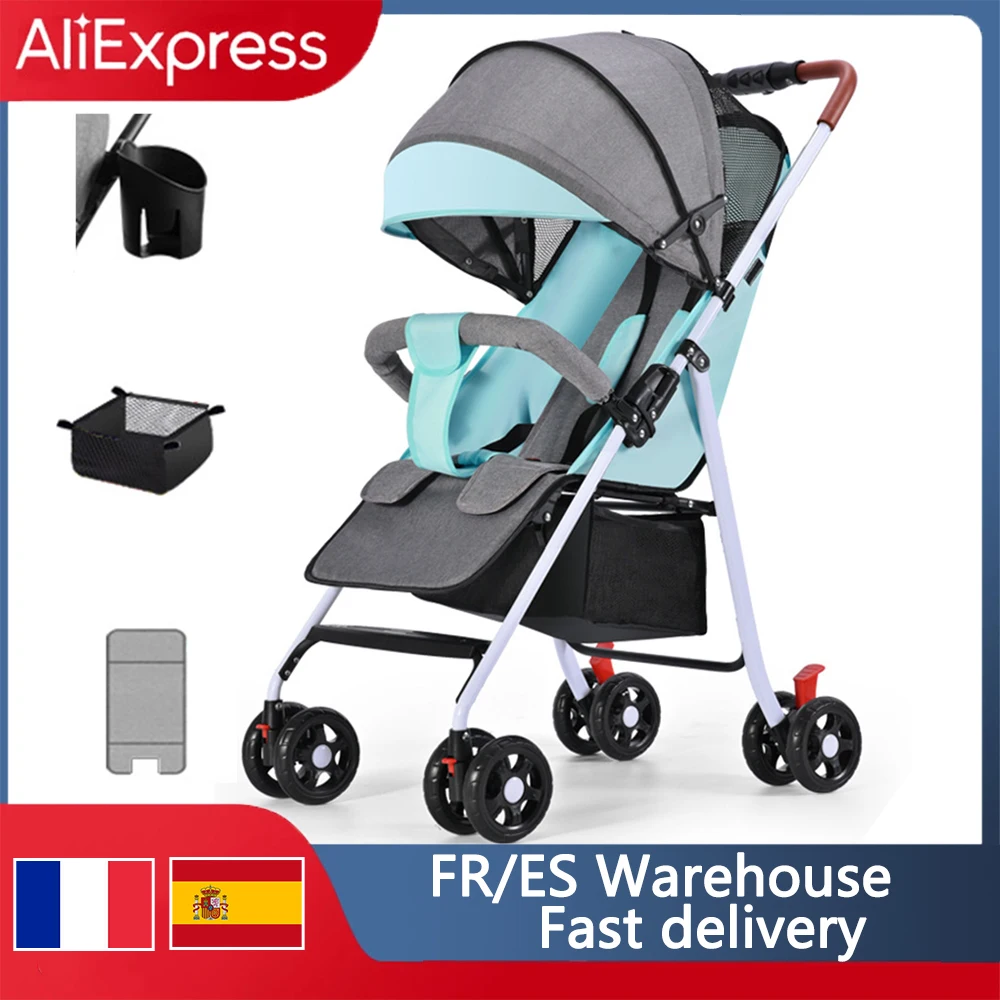 Light Baby Stroller Sit & Lying Ultra Compact & Airplane-Friendly Travel Stroller One Click folk Stroller for Toddler