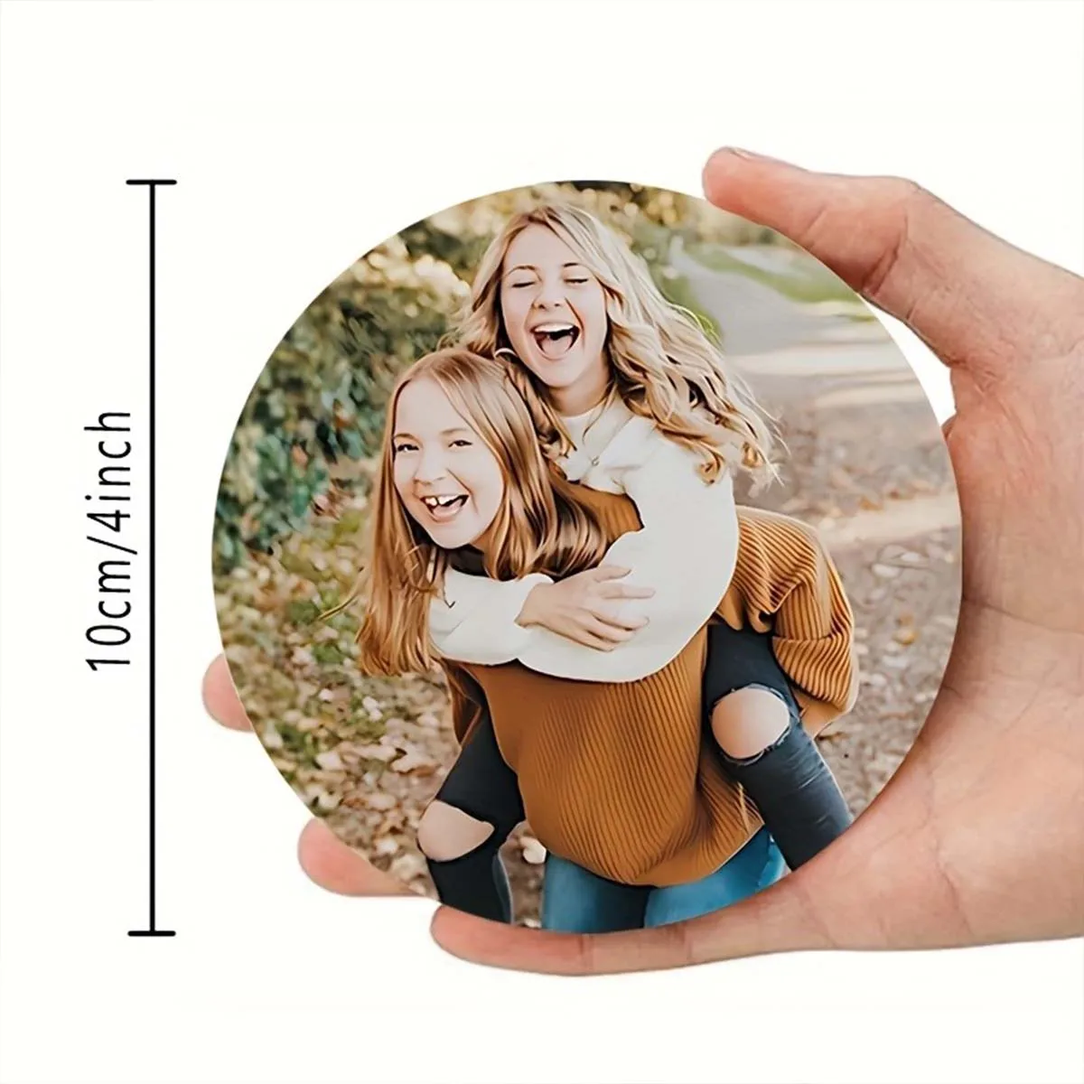 2D Flat Design, Custom Photo Acrylic Coaster. Choose a Round or Square Shape to Create Your Own Personalized Coaster.