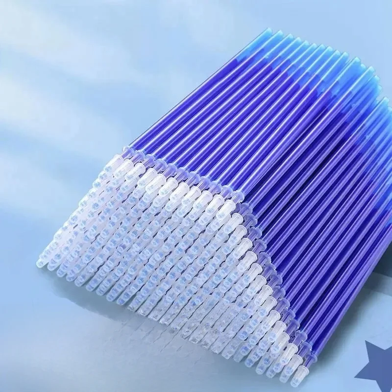 20/30//40/50/100 sztuk/zestaw 0.5mm długopis żelowy zmazywalny zestaw prętów uzupełniających niebieski czarny atrament Shool zmywalny uchwyt pisanie artykułów papierniczych — zdjęcie 2