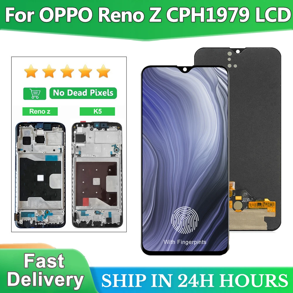 

6.4 '' Super AMOLED / TFT Black For Oppo Reno Z CPH1979 PCDM10 PCDT10 LCD DIsplay Touch Screen Digitizer Assembly For OPPO K5