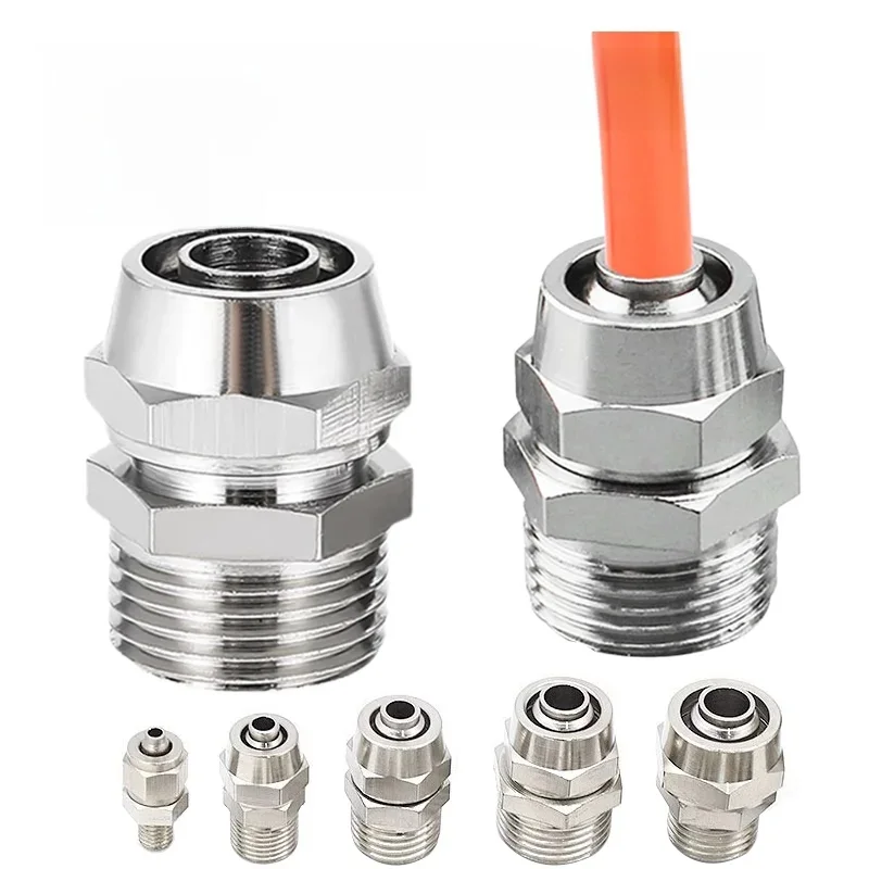 MeaccelerAir-Raccords Pneubagues 4-M5 M6 M8 M10 M12, Filetage Rapide pour Connecteurs de Tuyaux, 10/50/200 Pièces