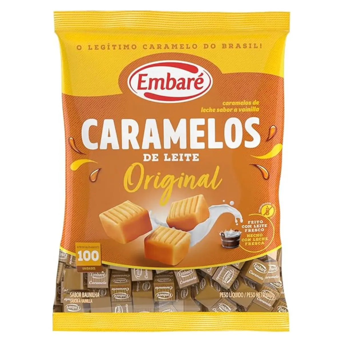 Original Milk Caramel Bullet Vanilla Flavor Embaré 660g