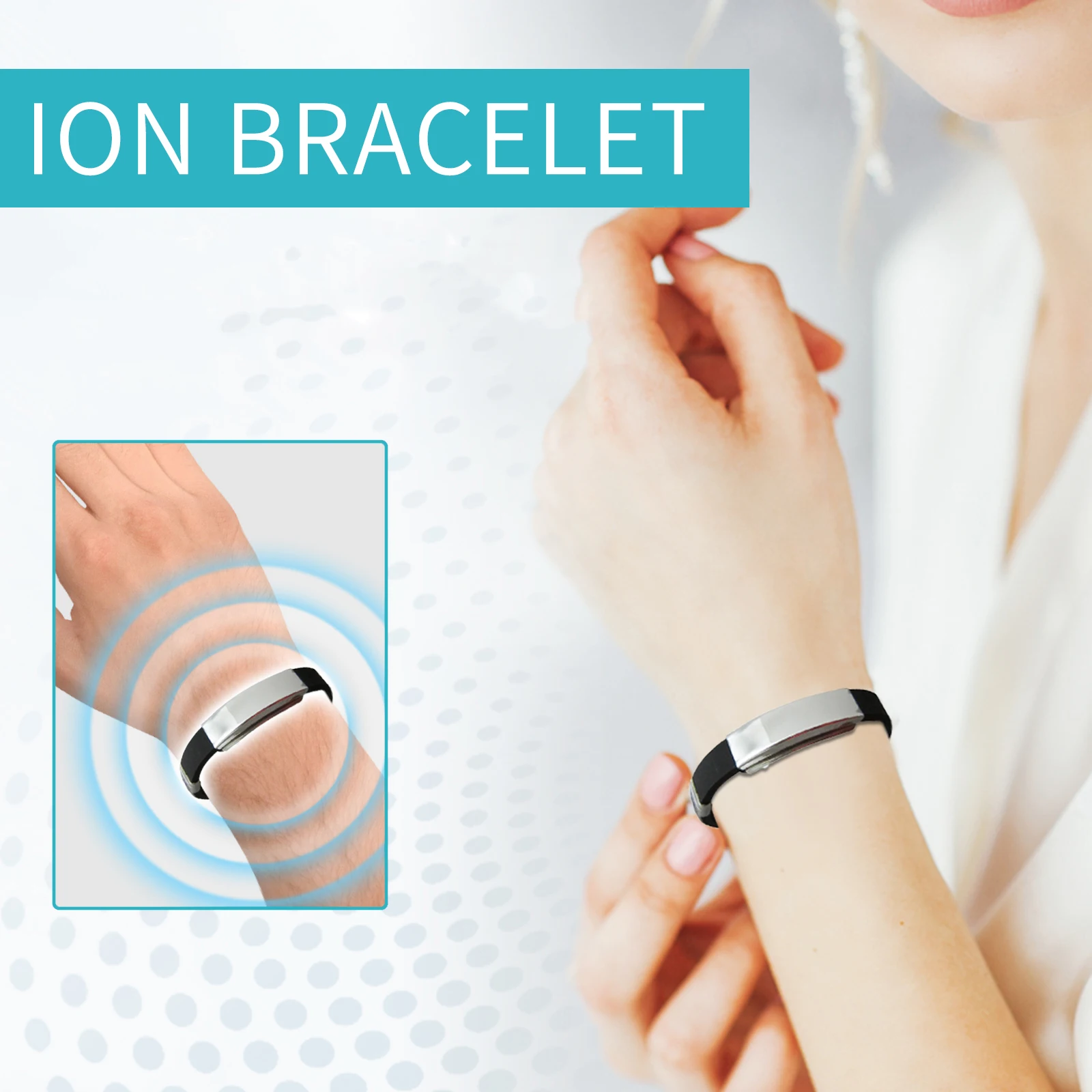 

Ion Bracelet Body Slimming Support Relieved Emergency Dizziness Healthy Care Wellness Body Discomfort Care Safety Wristband