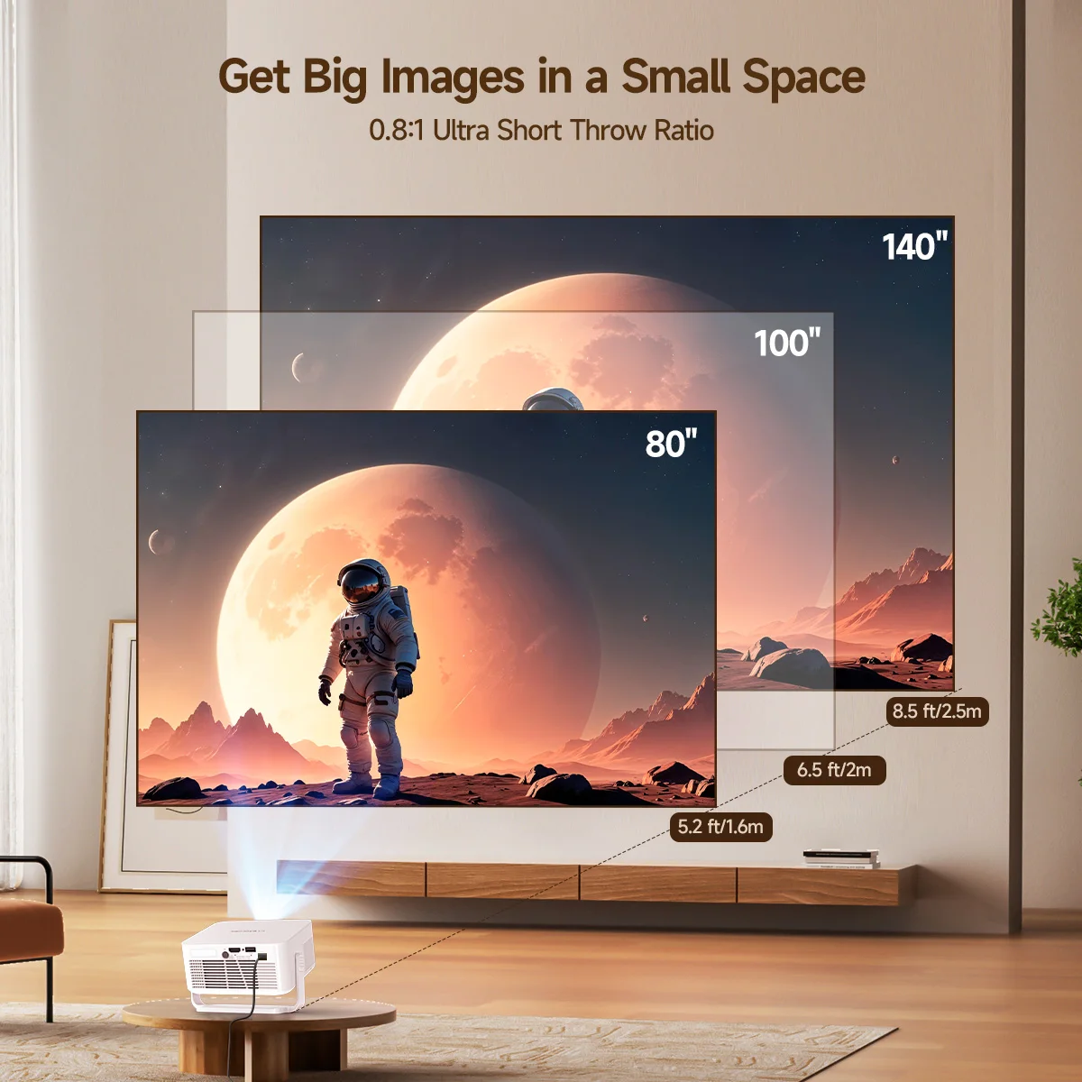 โปรเจคเตอร์ Magcubic HY300MAX GTV HD ระบบแอนดรอยด์ 14 ความสว่าง 400 ANSI ลูเมนส์ ความละเอียด 2K สำหรับโฮมเธียเตอร์ รองรับไวไฟคู่ สมาร์ทบีมเมอร์ โฟกัสอัตโนมัติ ควบคุมด้วยเสียงผ่าน Google