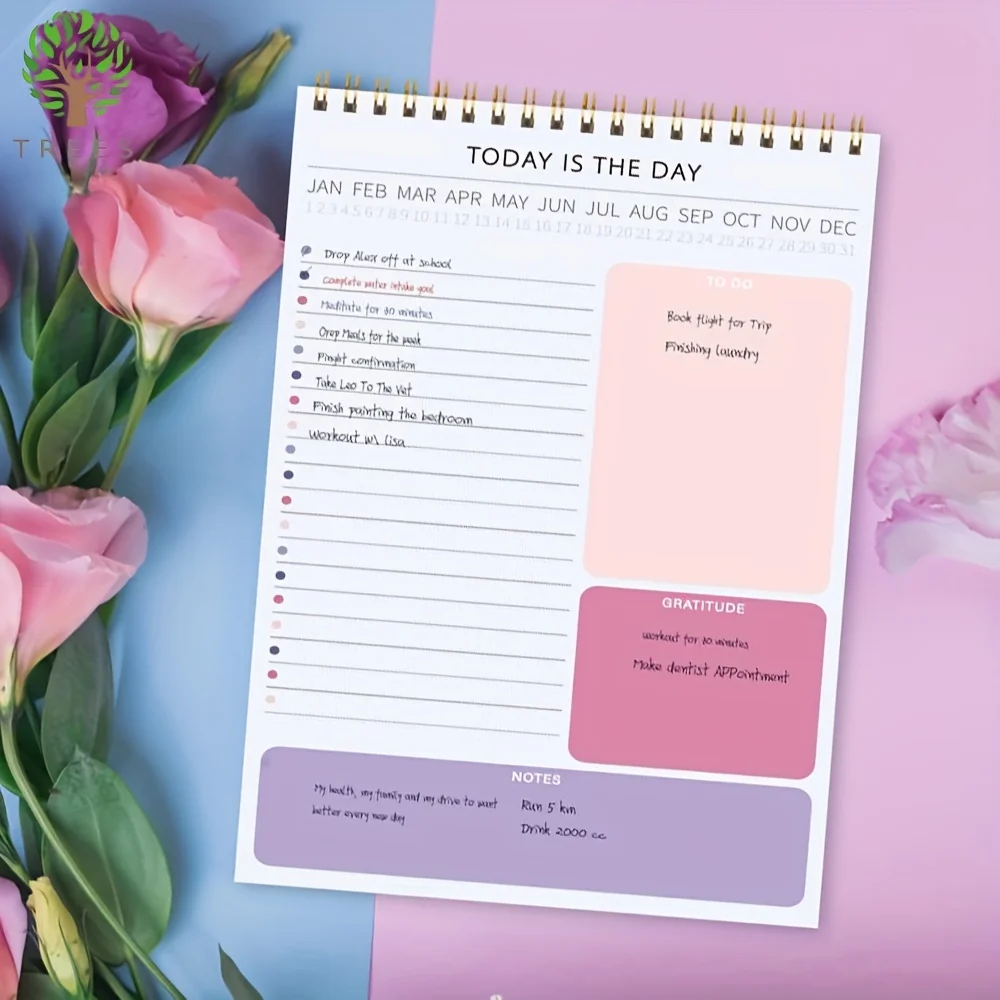 Daily planner items, this itinerary record book is suitable for planning time, work itinerary, office and school supplies