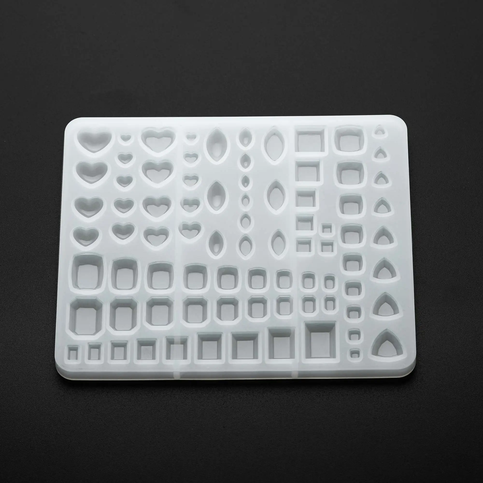 Molde De Silicone Facetada para DIY Jóias, Molde De Silicone Do Leite Materno, Resina Epóxi, Coração, Marquesa, Retângulo, Quadrado, Lembraça, 1507052