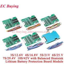 3S 4S 5S 6S 7S 10S 15A Limit 20A 18650 Lion Lithium Battery Protection Board BMS 3.7V 12V 16.8V 21V 25.2V Balance Heat Sink