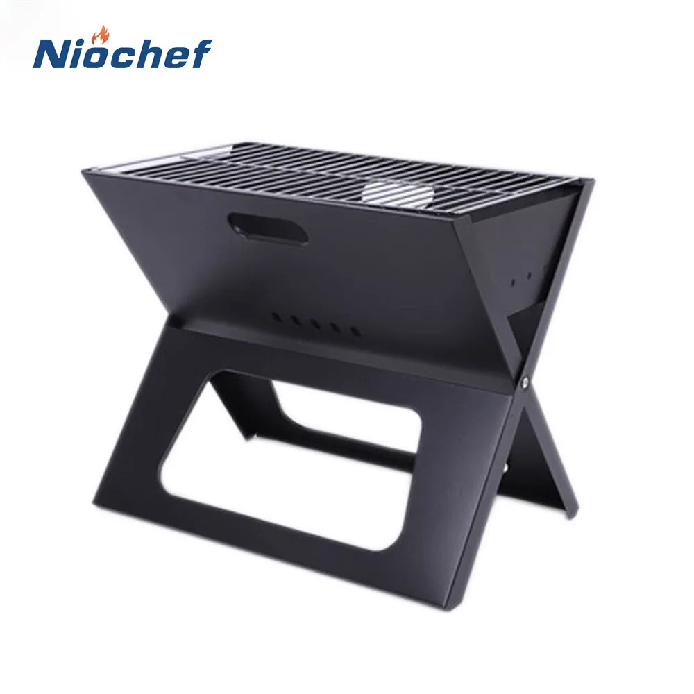 

Outdoor Portable BBQ Grill Folding X Shape Barbecue Grill Charcoal Barbeque Grill Mini Camping Barbecue Rack Bonfire Grill Stove