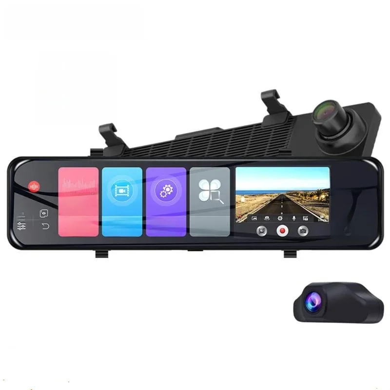 12 Inch Car Rearview Mirror Dash Cam GPS DVR Camera 4G Android 8.1 WiFi Bluetooth ADAS FHD 1080P RAM 2G ROM 32GB Rearview Camera