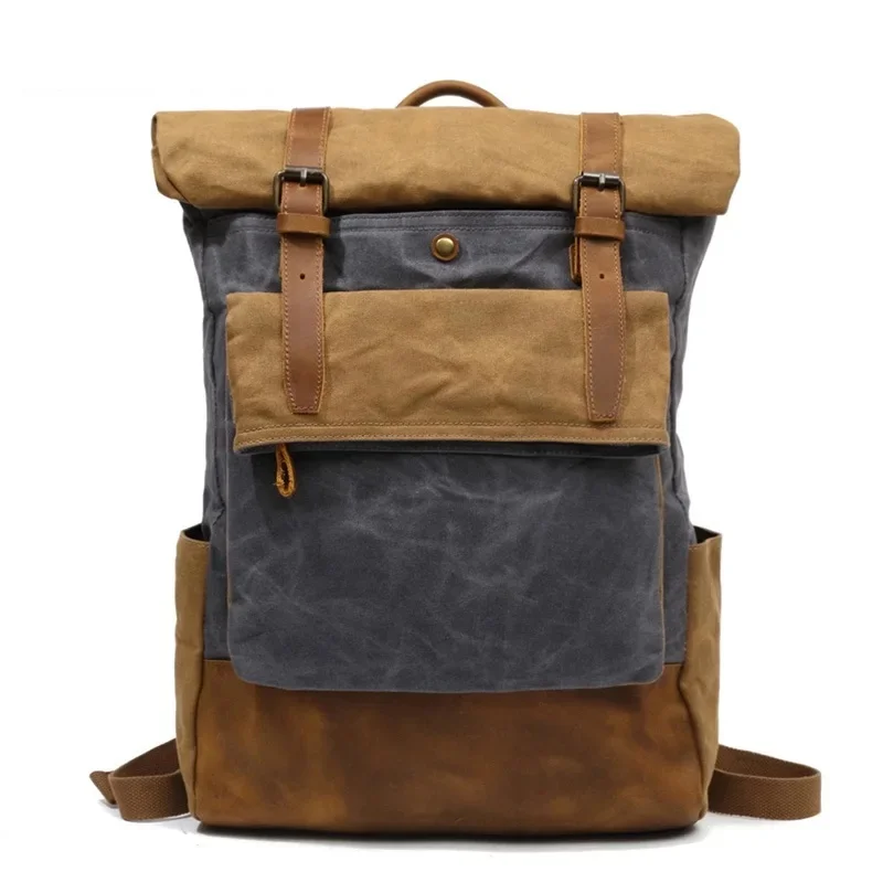Plecak męski plecak na co dzień Vintage plecak płócienny szkolni chłopcy Designe wodoodporny plecak podróżny męski plecak mochila — zdjęcie 2