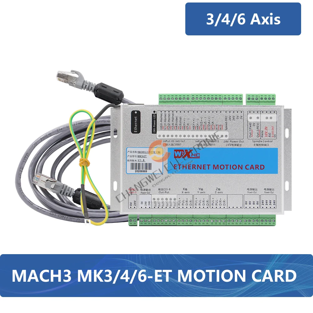 

XHC Ethernet 3/4/6 Axis MACH3 CNC Control Card Frequency 2000KHZ Controller Breakout Board Support Stepper Motor/Servo Motor