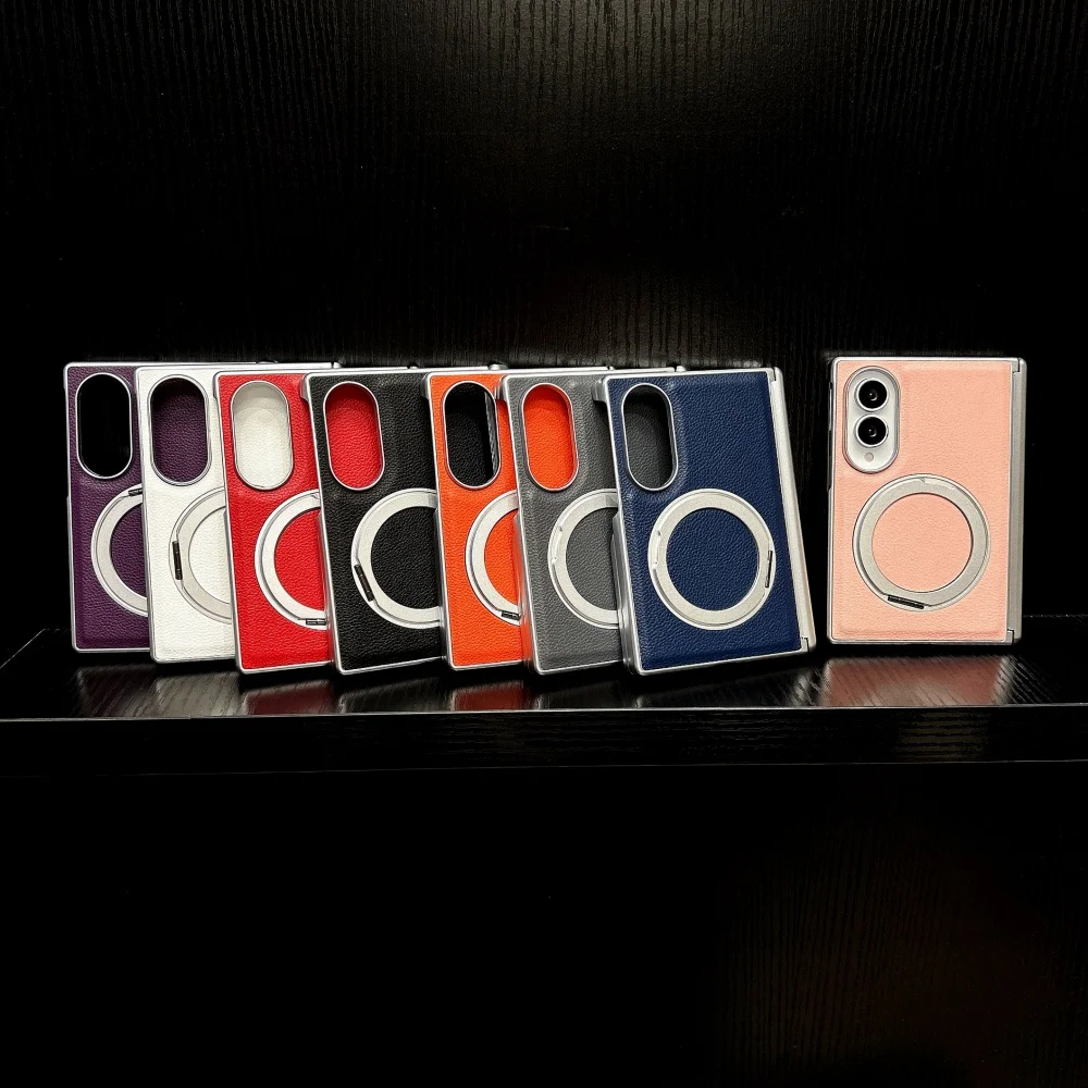Luxury Solid Color Magnetic Phone Case For Samsung Galaxy Z Fold 8, Z Fold 8 Ultra, Z Fold 7, Z Fold 6 Cover, With Magsafe Holde