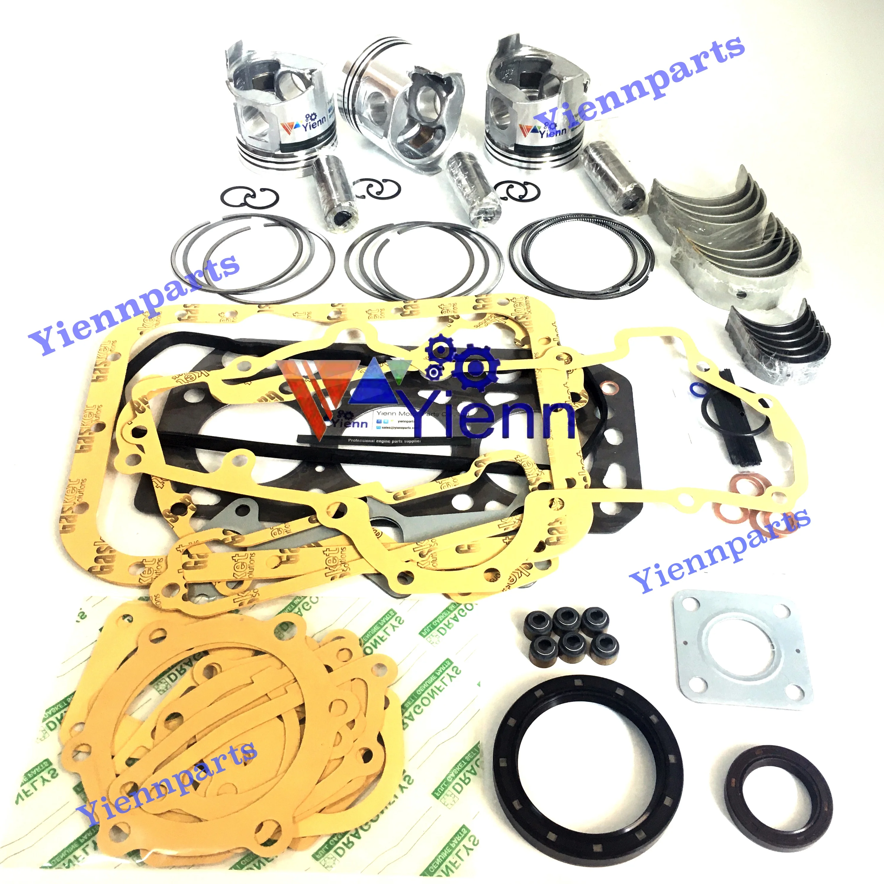 D1101 DH1101 Overhaul Rebuild Kit For Kubota Tractor L225DT L245DT L245HC Engine Repair Parts Piston Full Gasket Set