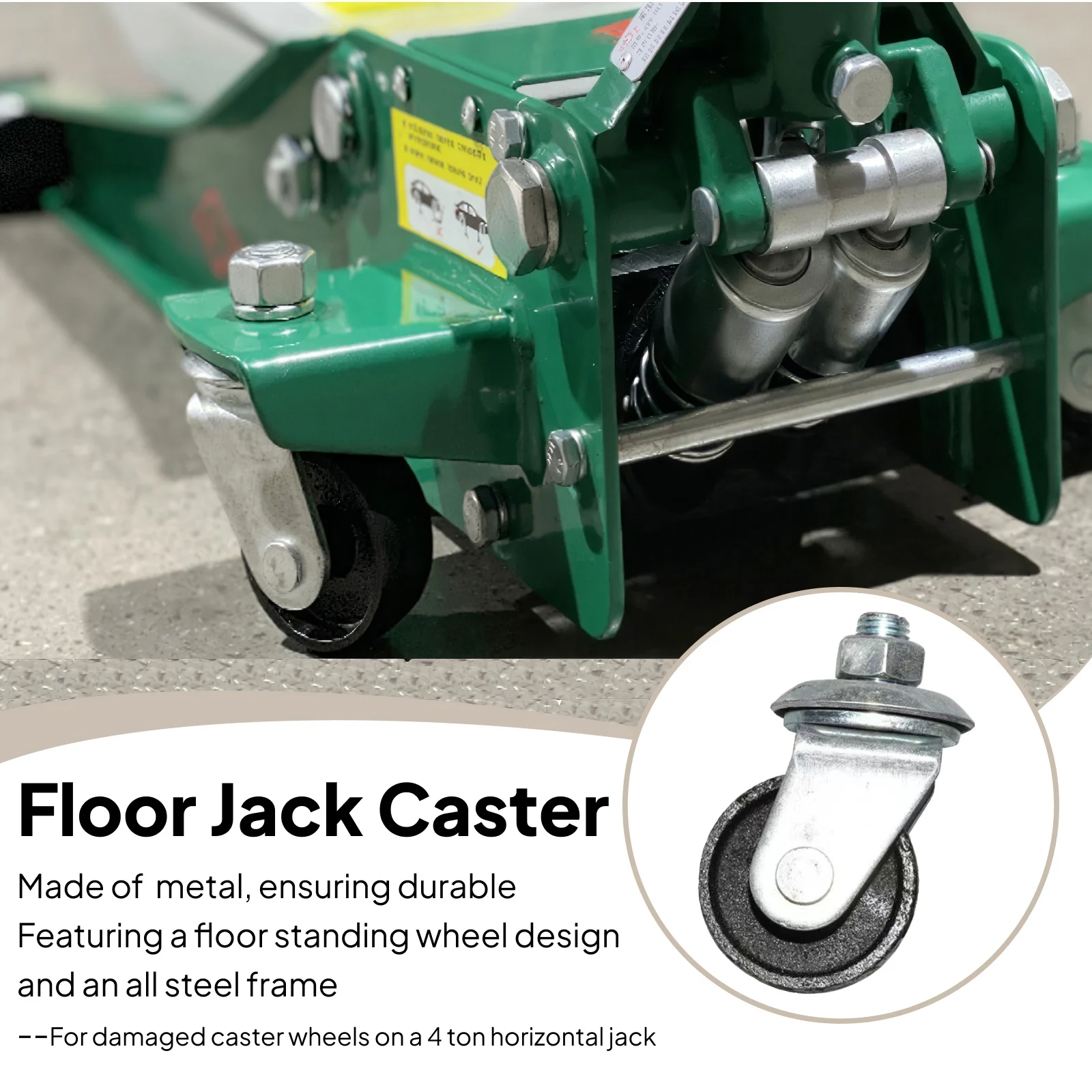 

Generic Floor Jack Caster Wheels Metal Car Supplies Horizontal Jack Casters Floor Jack Replacement Boat Trailer Caster Wheels