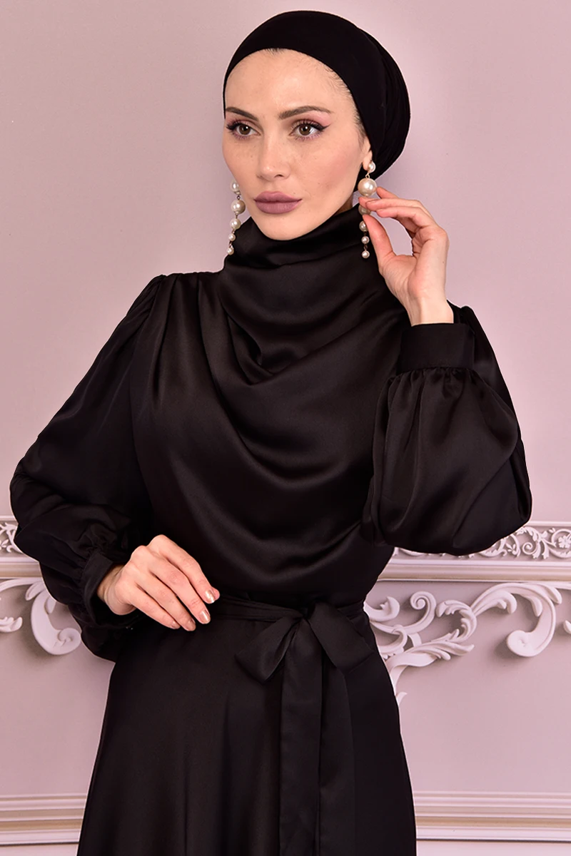 satin dress evening dress luxury clothing made in turkish turkish fashion muslim clothing 20220017