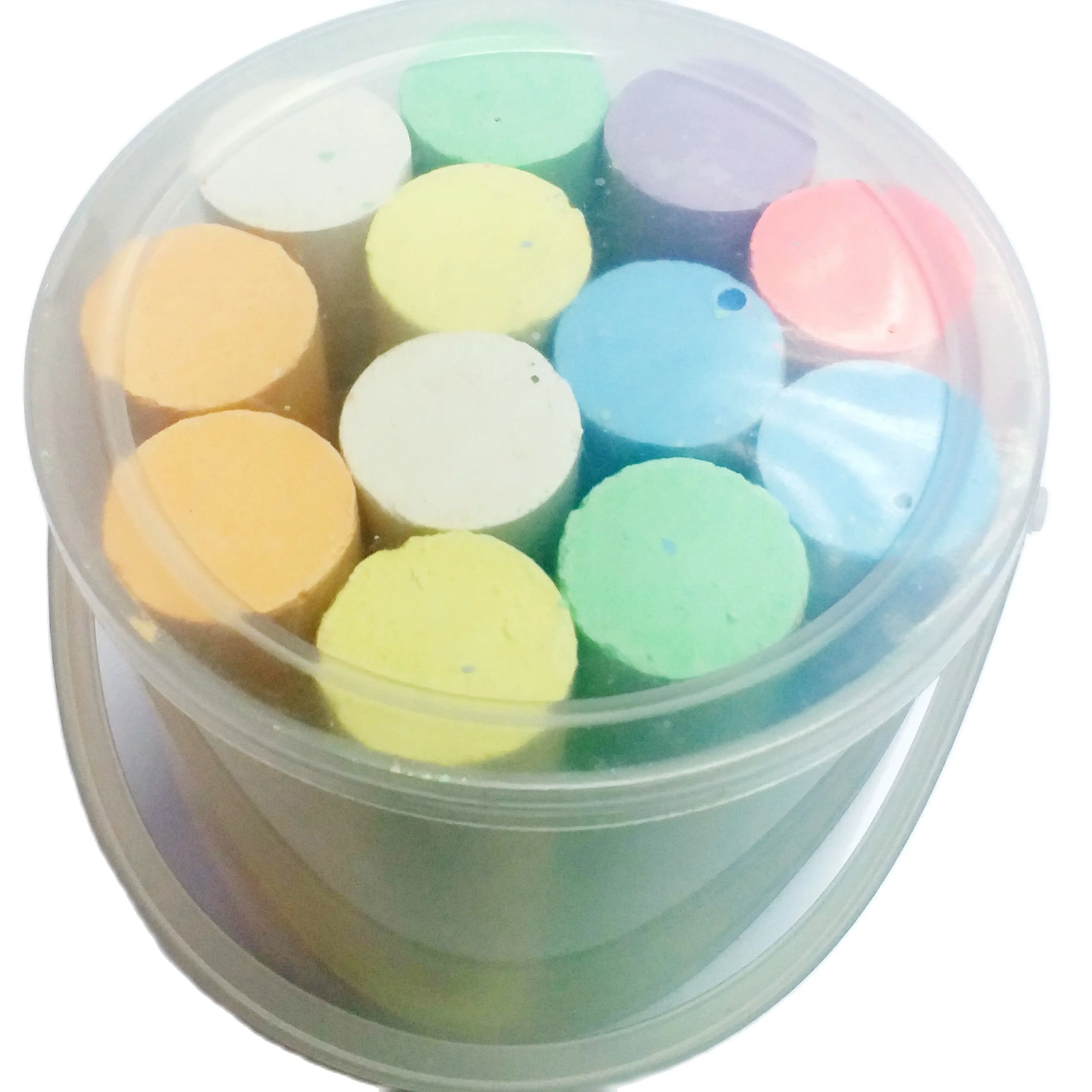 

12 PCS Bucket Dustless Street Pen Drawing Chalks For Blackboard 7 Colors Stationary Office School Party Supplies Accessories