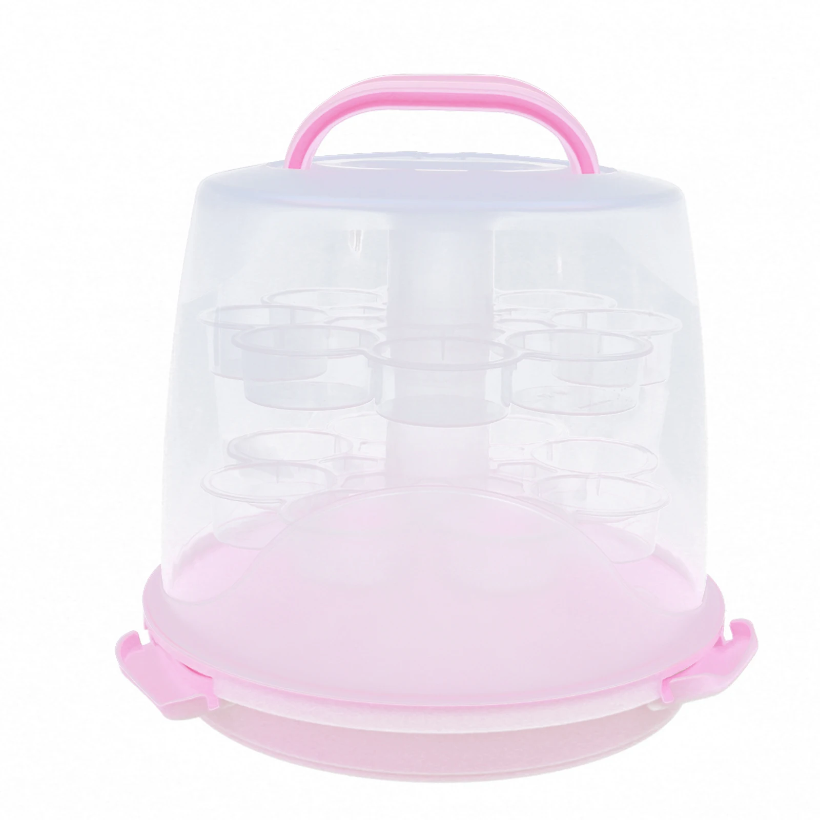 

Cake Carrier Holder Containers Plastic Thickened 3-Layer Carry Cupcake Cake Box Portable Muffin Cup Box Prevent Tilt Cake