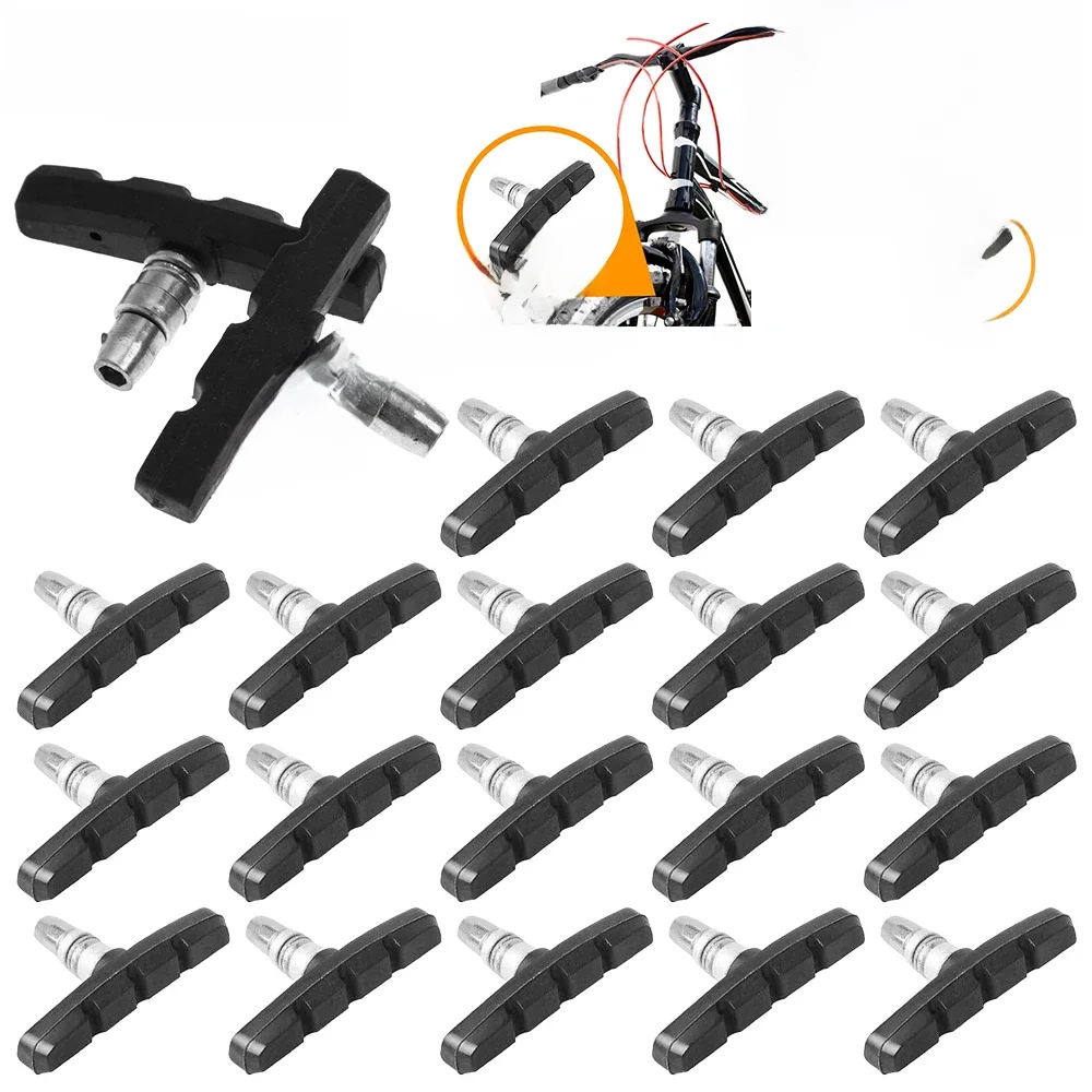 AliExpress NONE Bicycle Brake Blocks  MTB Road Bike Silent Brake Pads Rubber Bicycle Brake Pads Lightweight V-brake Shoes Pads Bike Acessories