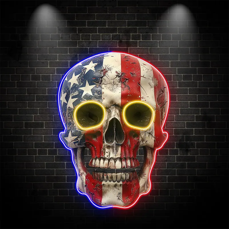 Skull Flag LED Neon Sign