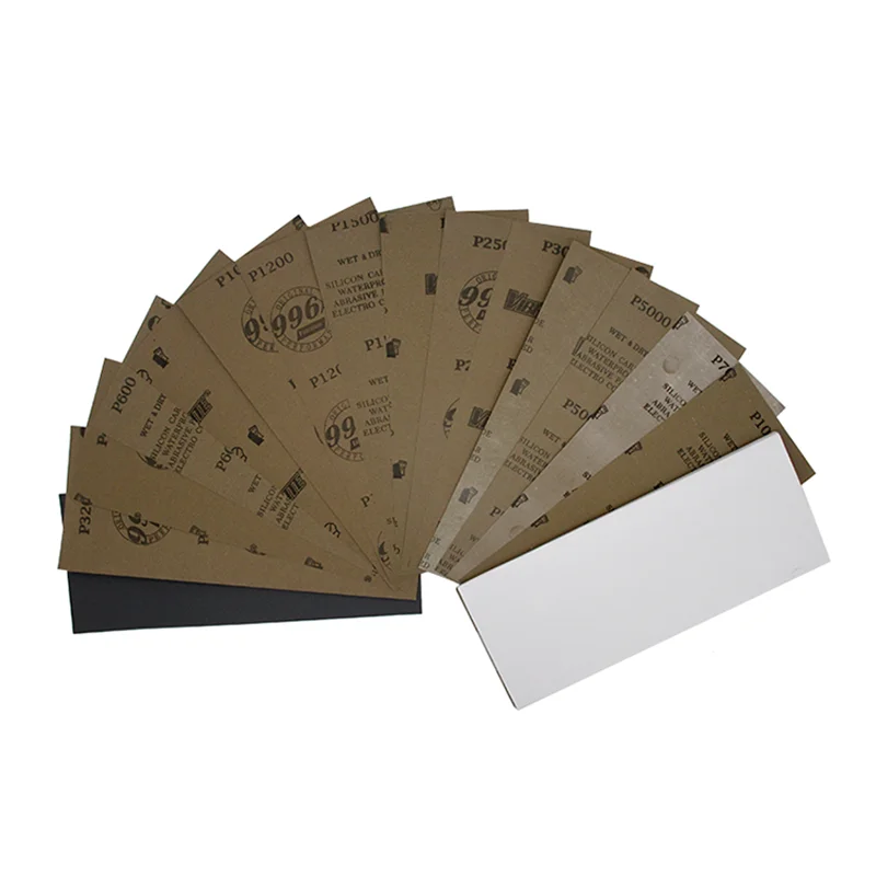 Lixa de lixa abrasiva, lixa úmida e seca, 60Grit-10000Grit, 93x230mm, 50pcs