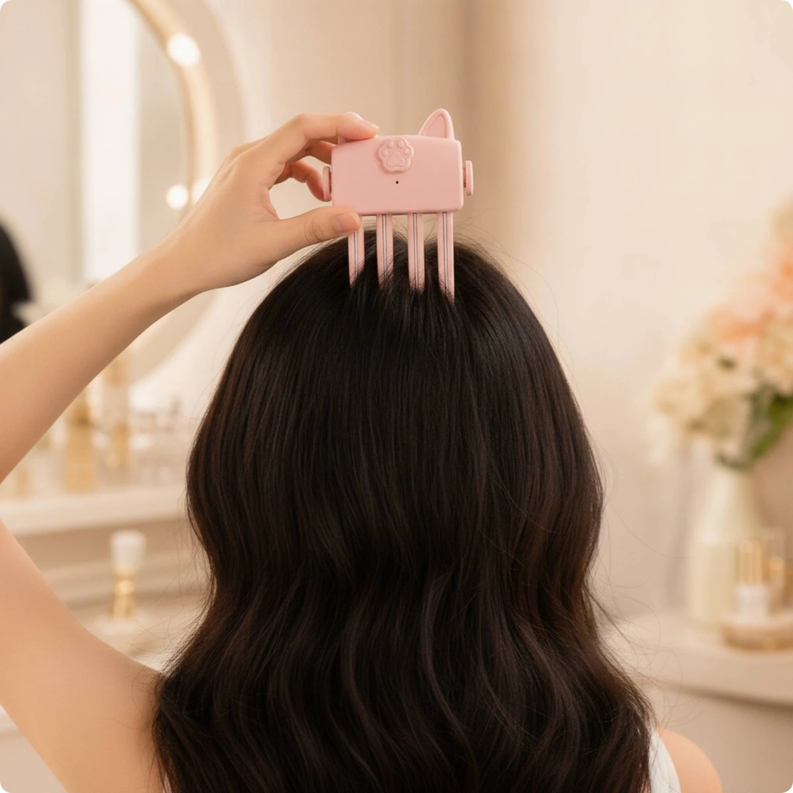 Kabelloser Haarwurzel-Volumen-Clip, wiederaufladbarer Haarheber-Kamm, Styling-Tool, sicherer Haar-Flauschfixierer, für die tägliche Haarstyling-Erstellung – Detail 7