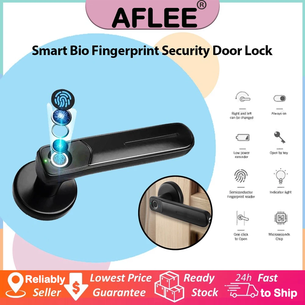 Fingerprint Smart Door Lock | Electronic Security Lock | 30 Fingerprints Storage | Home Security Solution