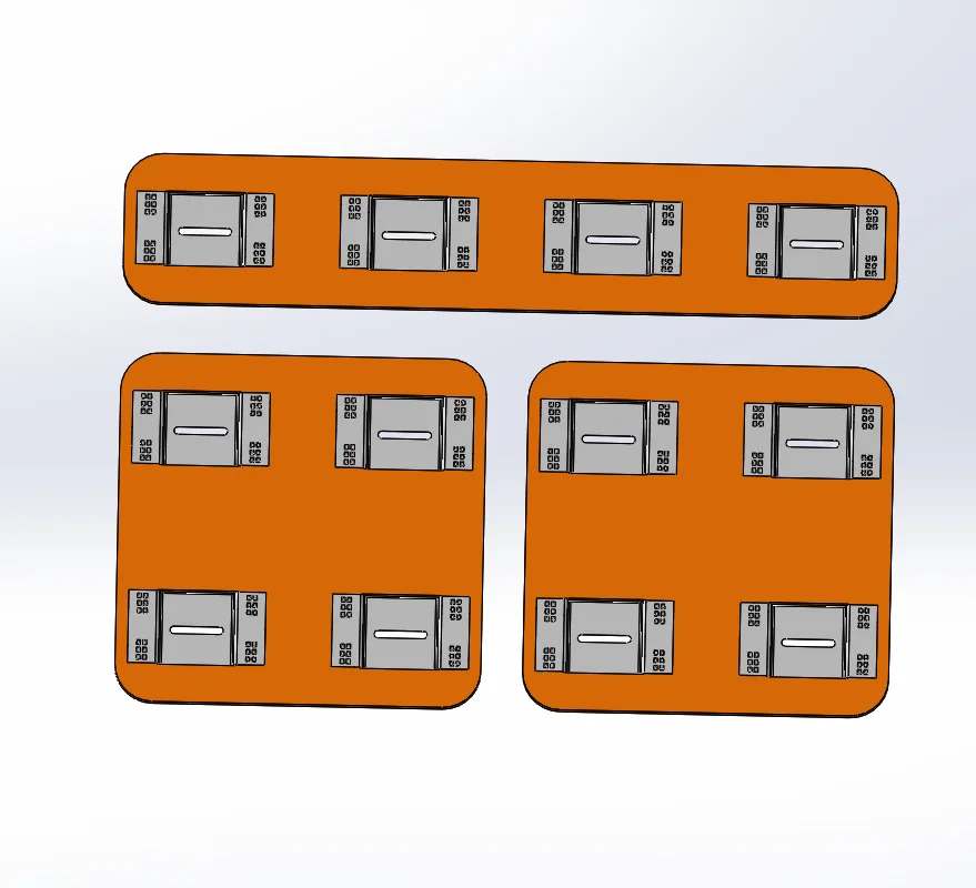 WELLGO 10SET Professional Battery Pack Assembly Accessories 6S2P 21.4MM Spacing Pure Nickel Copper Busbar For 21700 Batteries