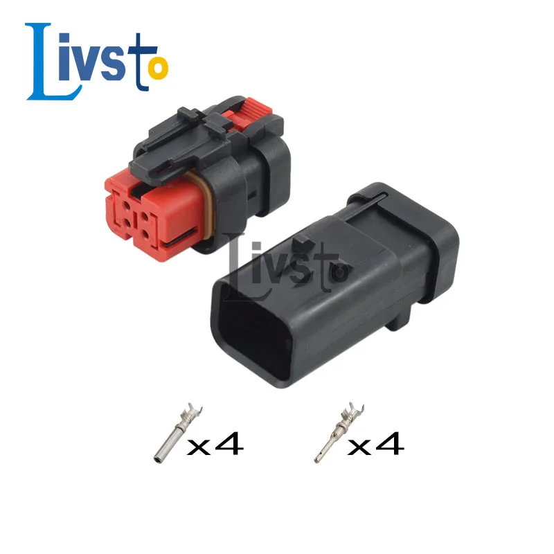 

5/20 Set TE 4 Pin Waterproof Auto Connector Camshaft Sensor Plug For Carter Excavator 776487-1 776488-1