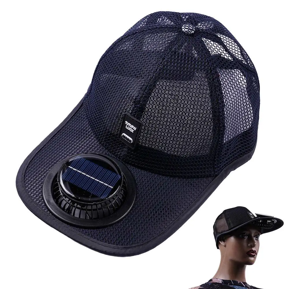 Atmungsaktiver Sonnenhut mit Solar-Ventilator, Sonnenschutz-Baseballkappe mit Solar-Ventilator, USB-Ladeventilator, Outdoor-Sonnenhüte, Sonnenschutz-Kappen – Detail 3