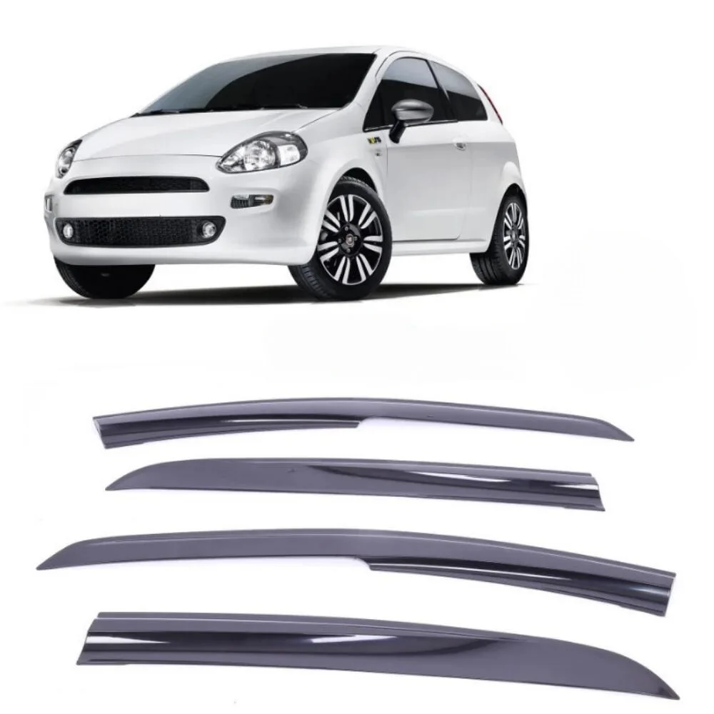 For Fiat Punto 2005-2015 car window accessories sport style window deflector rain cover visor awnings Exterior Accessory Tuning