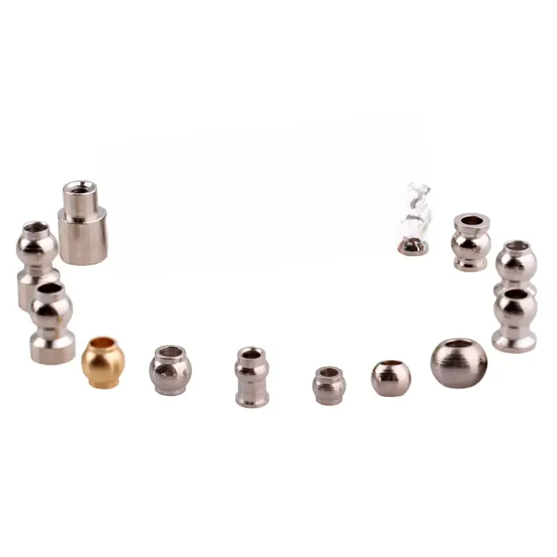 Vis à tête sphérique en métal pour amortisseur de chocs, 4 pièces, 1:8/1:10/1:18, biellette de direction, bouchon à bille, douille de vis pour modèle de voiture RC, accessoires de bricolage