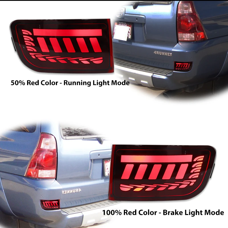 Toyota Land Cruiser Prado 120 4Runner Rear Bumper Reflector LED Car Tail Lamp Brake Turn Signal Light 2002-2009