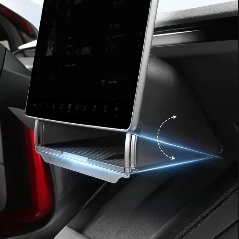 Schowek pod ekranem dla Tesla Model Y/3+ Highland Model Y Juniper Central Control Ukryty schowek Organizer Taca Akcesoria — zdjęcie 2