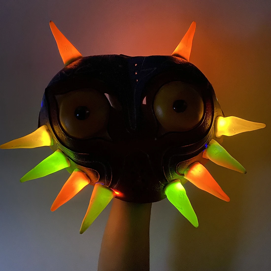 P-Jsmen The Legend of Zelda Majora Led Mask Game Cosplay Latex Face Cover per adulti bambini puntelli Cosplay di Halloween