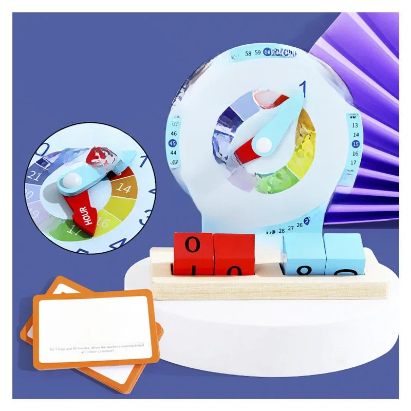 Horloge Montessori pour enfants, jouets éducatifs, heure, Minute, seconde, modèle d'horloge Cognition, outils pédagogiques, apprentissage du temps pour la maternelle