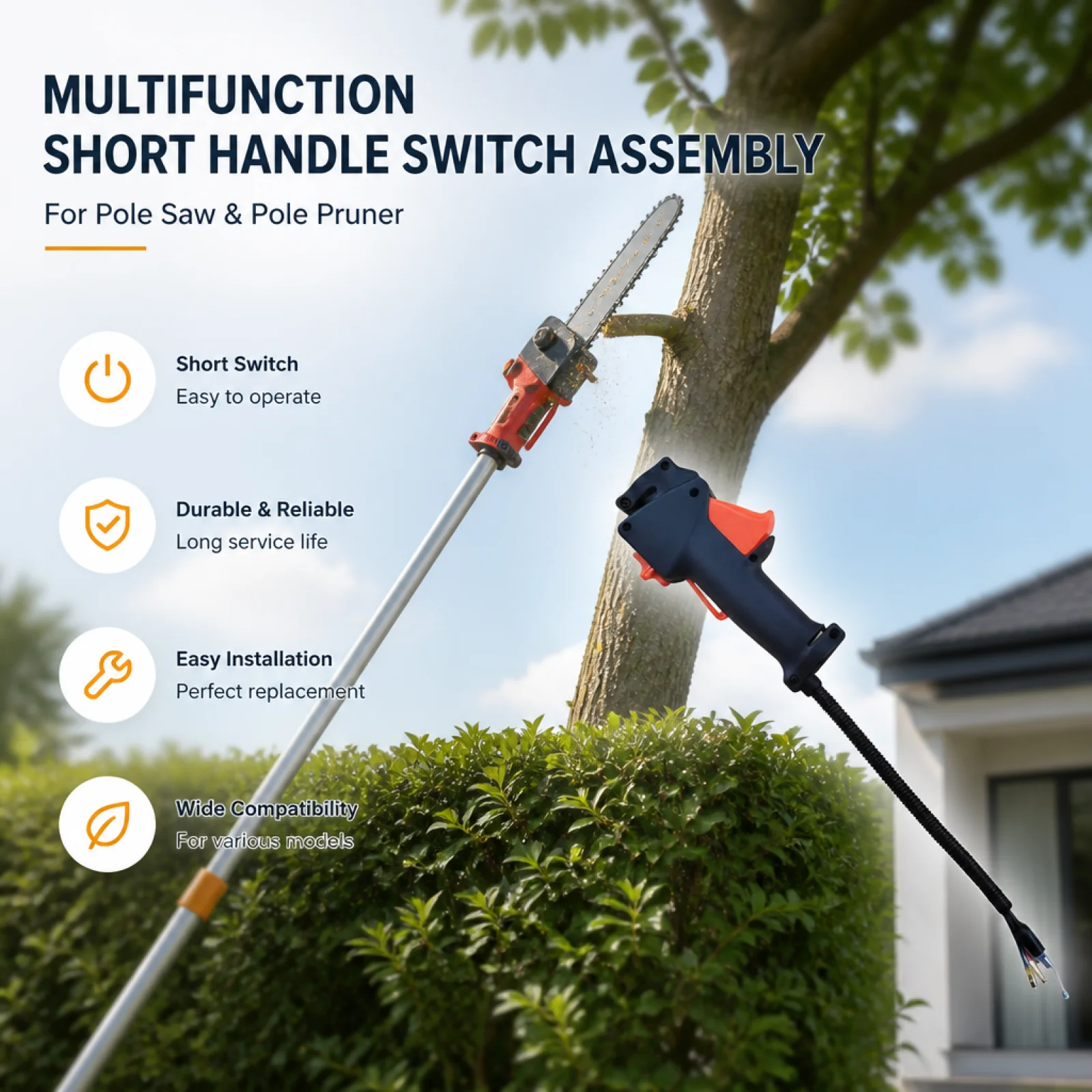 26mm Trimmer Handle Switch Multi-Function Brush Cut Throttle Switch Wide Compatibility Brush Cut Throttle Control for DIY