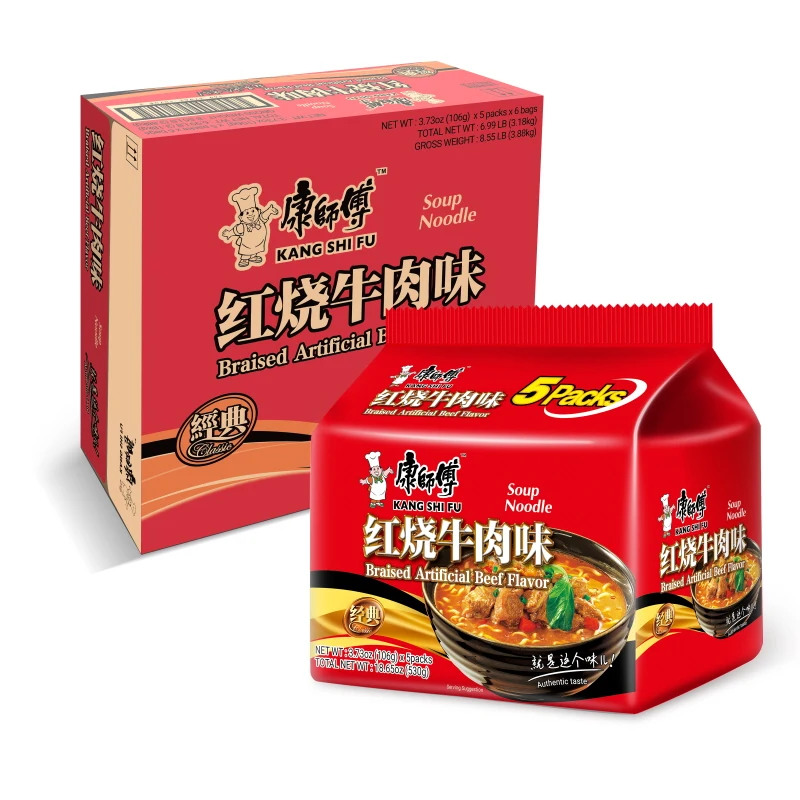 이멕스무역 중국식품 캉스푸 홍소우육향 봉지라면 106g, 30개, 1박스