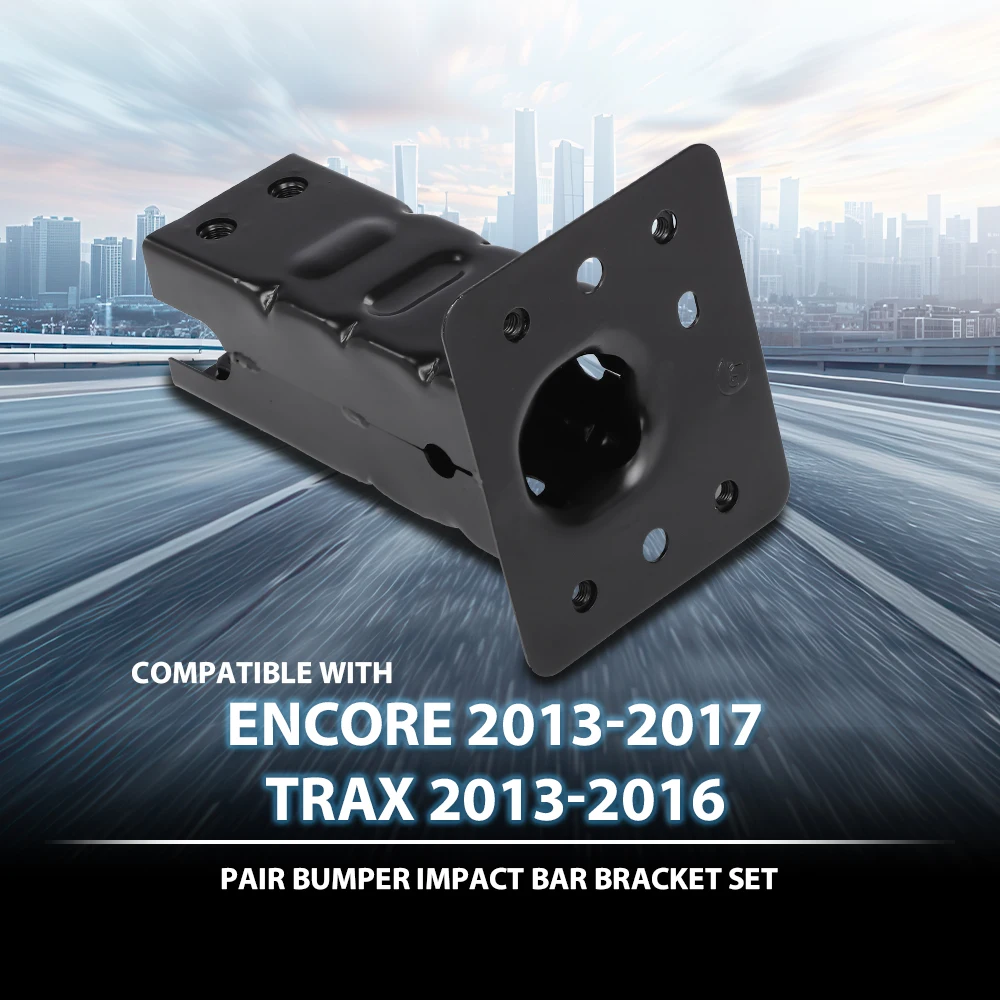 

Crossdesign Car 1Pair Bumper Impact Bar Bracket Set Fit for 2013-2022 Buick Encore 42392685 42392684 Black Iron Durable Sturdy