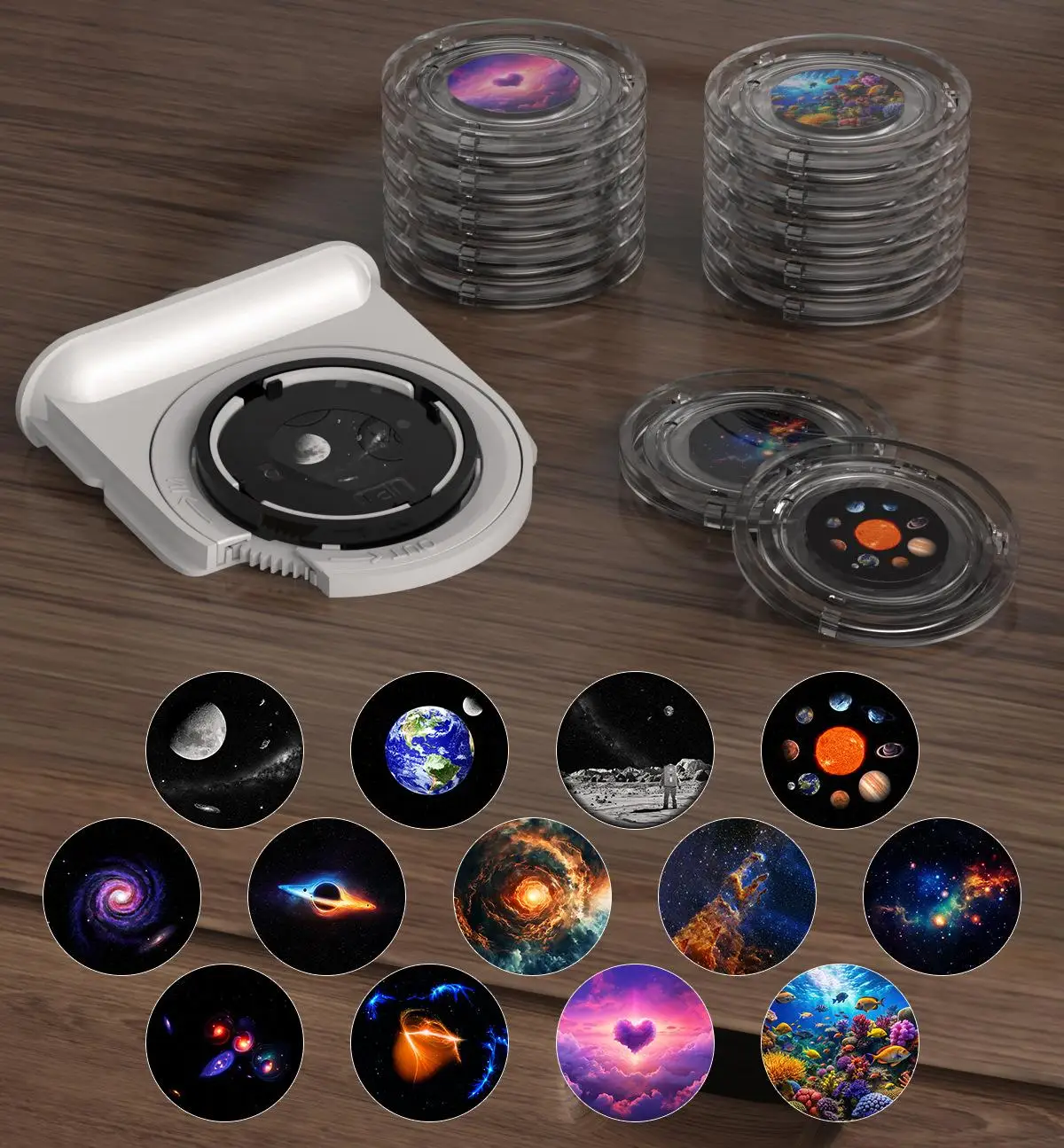 Planetarium Projector Night Light Star Projector with Clock Display Bluetooth Function and 15 Types of Sleep-Aiding White Noise