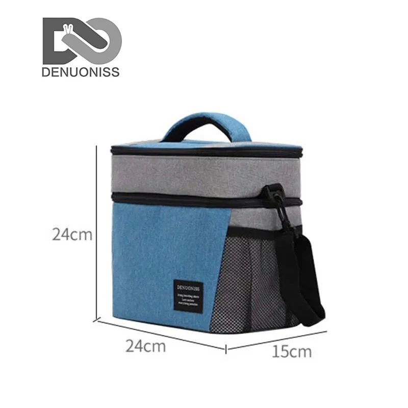 DENUONISS Creative Double Insulation Cold Ice Bag Aluminum Foil Lunch Box Bag Fruit Red Wine Picnic Bag Cold Bag For Food