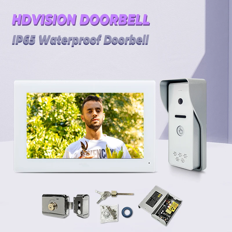 Network Cat5/6 User-friendly Intercom Durable IP65 Waterproof Doorbell Intercom with Camera and Footprint IP Video Intercom