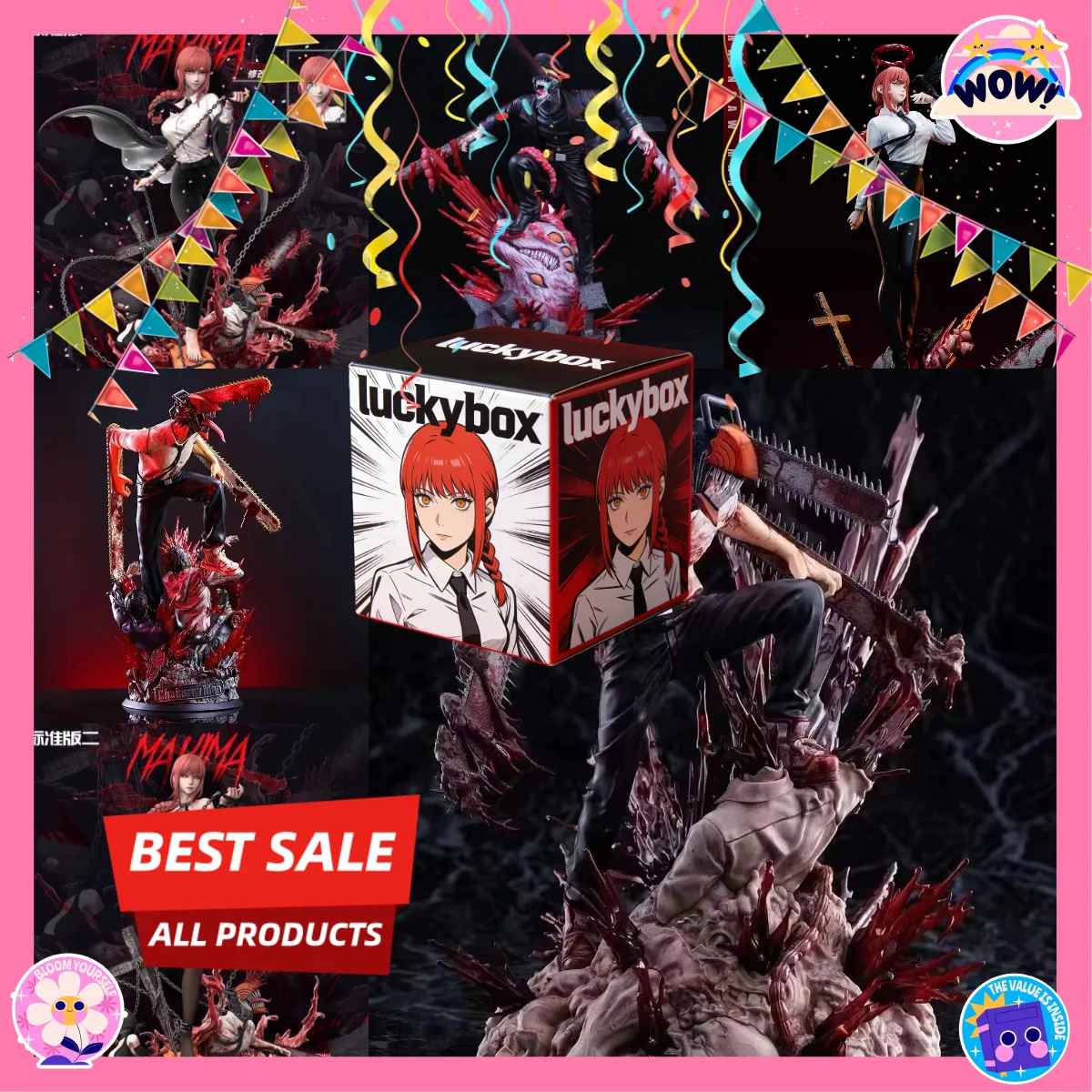 Figura Coleccionable de Chainsaw Man, Juguete de Personaje de Anime, Regalo Ideal para Cumpleaños y Días Festivos