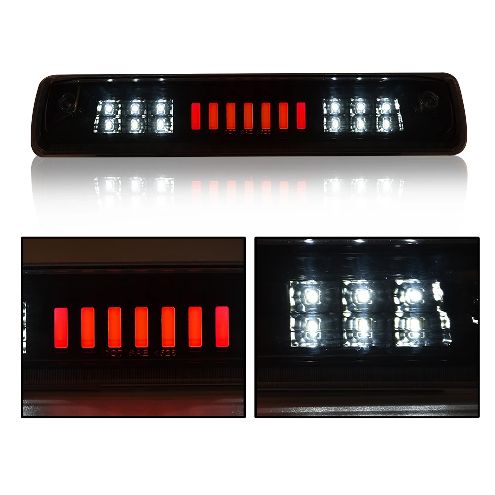 Led الفرامل الثالثة ضوء البضائع مصباح أسود/واضح صالح ل 2015-18 كولورادو/Gmc كانيون مقاوم للماء سنوبروف الغبار اكسسوارات السيارات