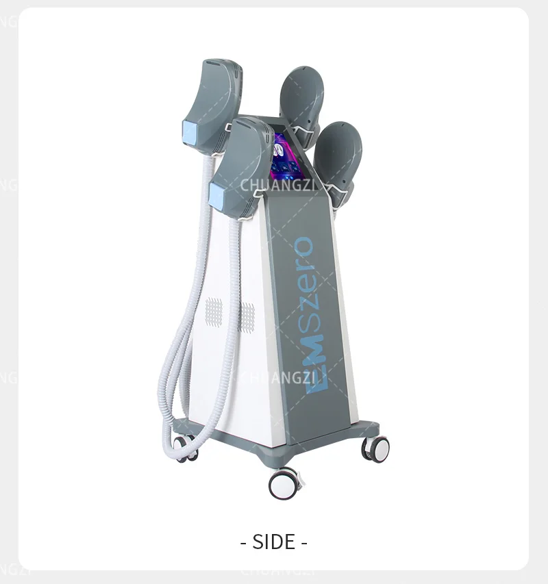 เครื่องสร้างกล้ามเนื้อแม่เหล็กไฟฟ้าแบบพกพานีโอดีโมแบบแม่เหล็กไฟฟ้ากระตุ้นการสูญเสียน้ำหนักยกก้นเครื่องกำจัดไขมัน NEO emszero