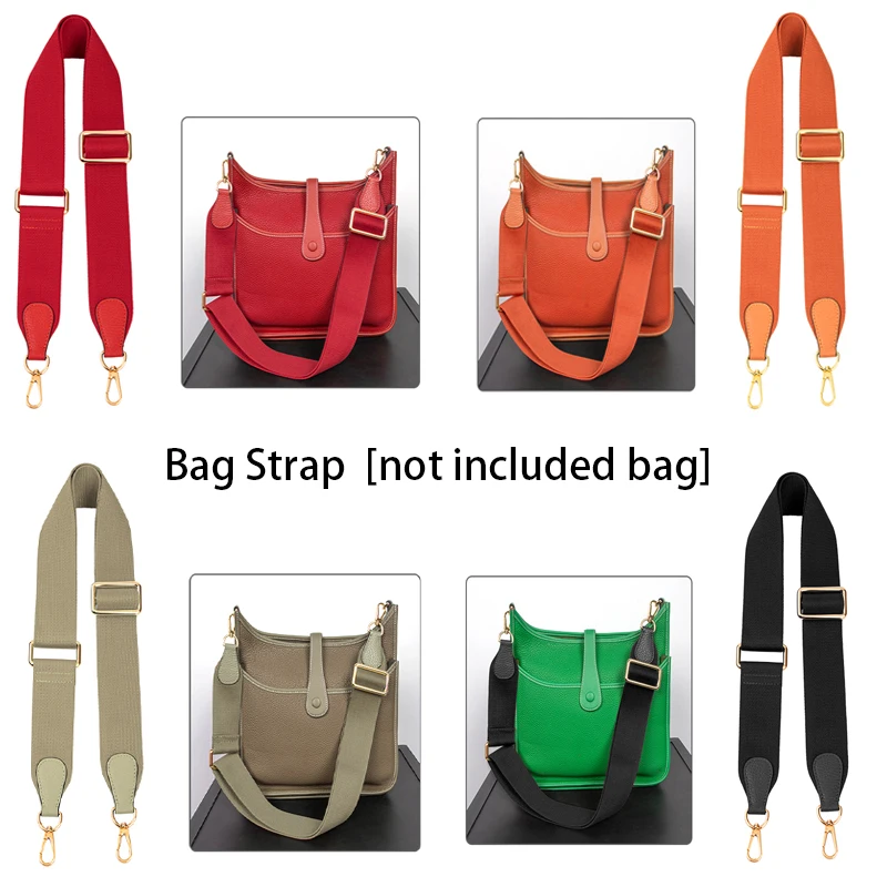 WUTA Bag Strap For Hermes Evelyn Bags Canvas Shoulder Crossbody Straps Belt Replacement Adjustable 100-110cm Bag Accessories