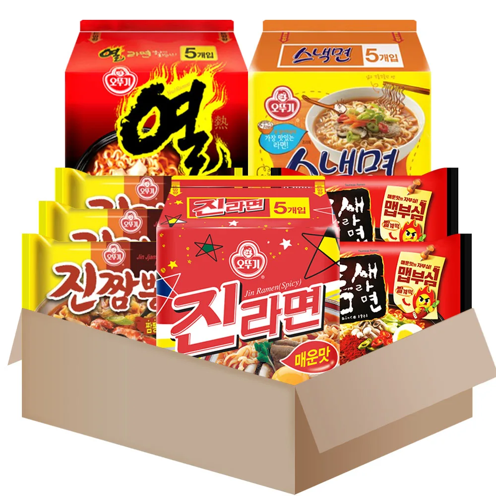 [AL0064]Ramen variety 20 of 5-types pack{Jinramen Spicy x5+Yeolramen x5+Snackramen x5+ Jin jjambbongx3+ Teumsae ramenx2 } noodle Mixed set