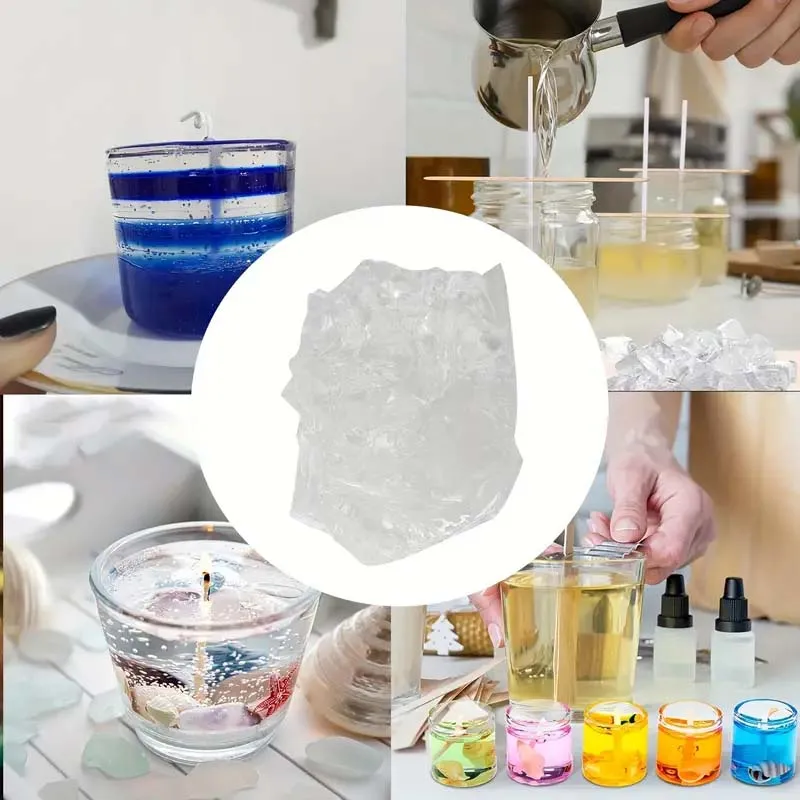 50g/100g/200g Clear Jelly Wax for DIY Candle Making - Gel Wax for Scented Candles & Jewelry Crafting Supplies