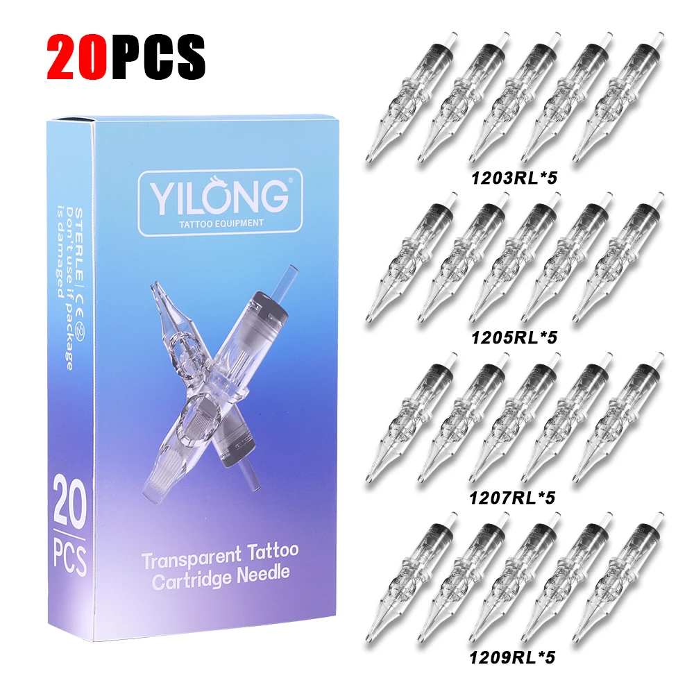 50/20PCS MIX Tattoo Patrone Nadeln Einzel Paket Einweg Sterile Transparente Tattoo Nadeln für Tattoo Stift Maschine – Detail 15