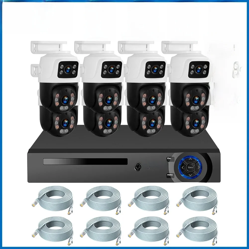 KERUI 2K 4MP 6MP HD POE Surveillance 8CH 16CH Camerasysteem Dual Lens PTZ WIFI IP Home Security 8CH POE NVR Video H.265 CCTV Kit - afbeelding 2